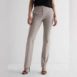 Express Editor Mid Rise Plaid Bootcut Pant! Brand new still in packaging!